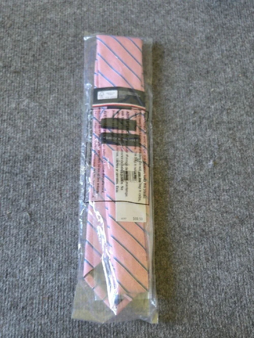 Tommy Hilfiger Pink Diagonal Stripe Tie